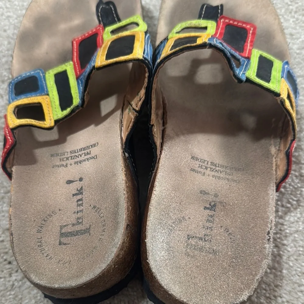 Think! Multicolor Geometric Slide Sandals - Picture 2 of 6